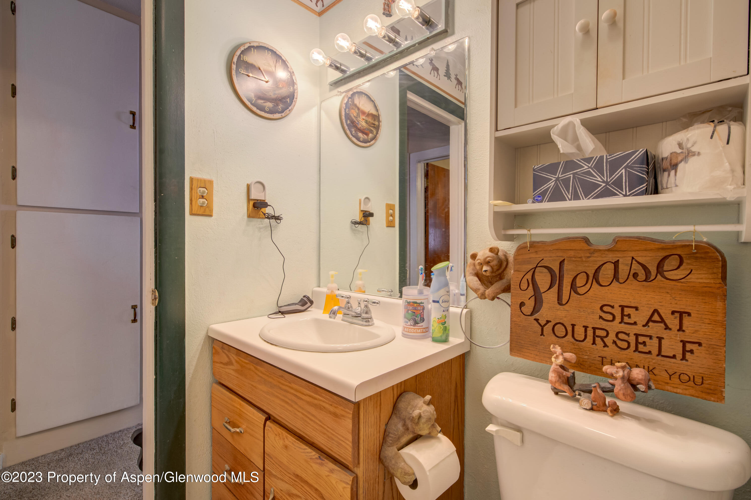 690 Pershing Street Craig, CO 81625 - Photo 46 of 72 a bathroom with a sink a mirror and a toilet