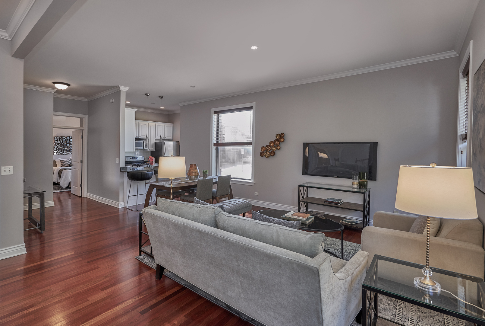 2801 North Seminary Avenue, Unit 1S Chicago, IL 60657 - Photo 2 of 21 a living room with furniture and wooden floor