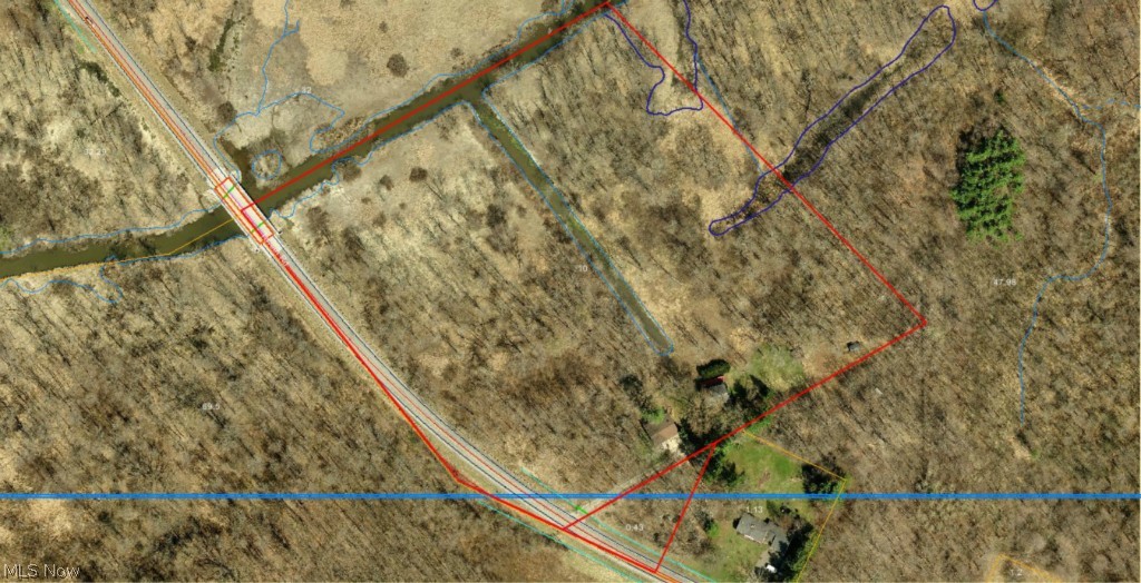15059 Tavern Road Burton, OH 44021 - Photo 18 of 21 An airial view of the property showing the 10.43 acres with frontage on the Cuyahoga River