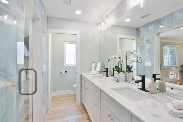 a living room with furniture and a couch