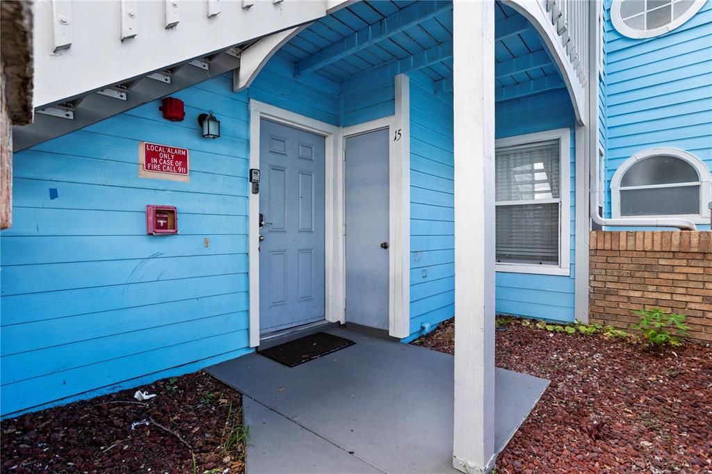a view of front door of house