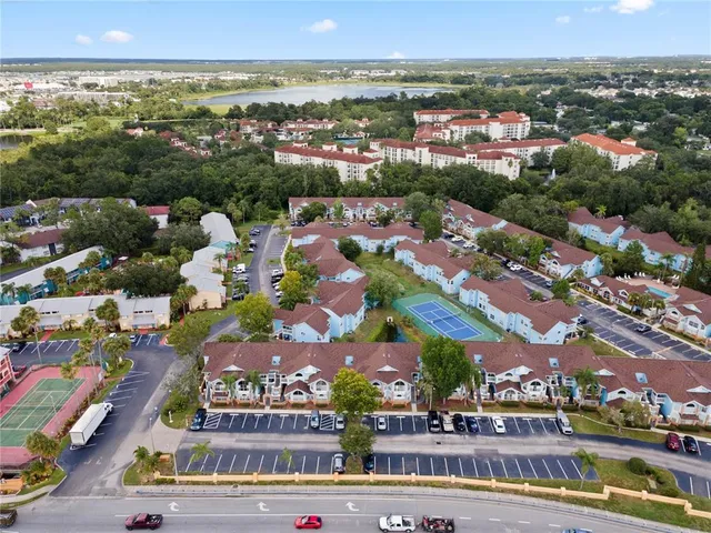 an aerial view of a city