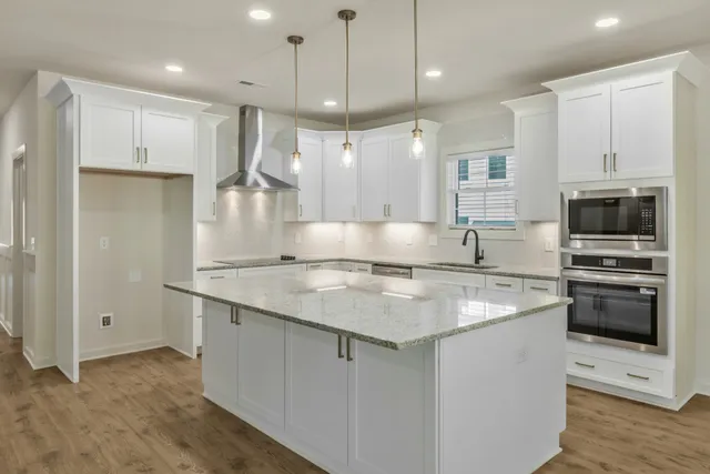 a close view of stove cabinets