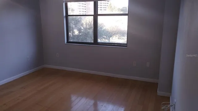 an empty room with a window