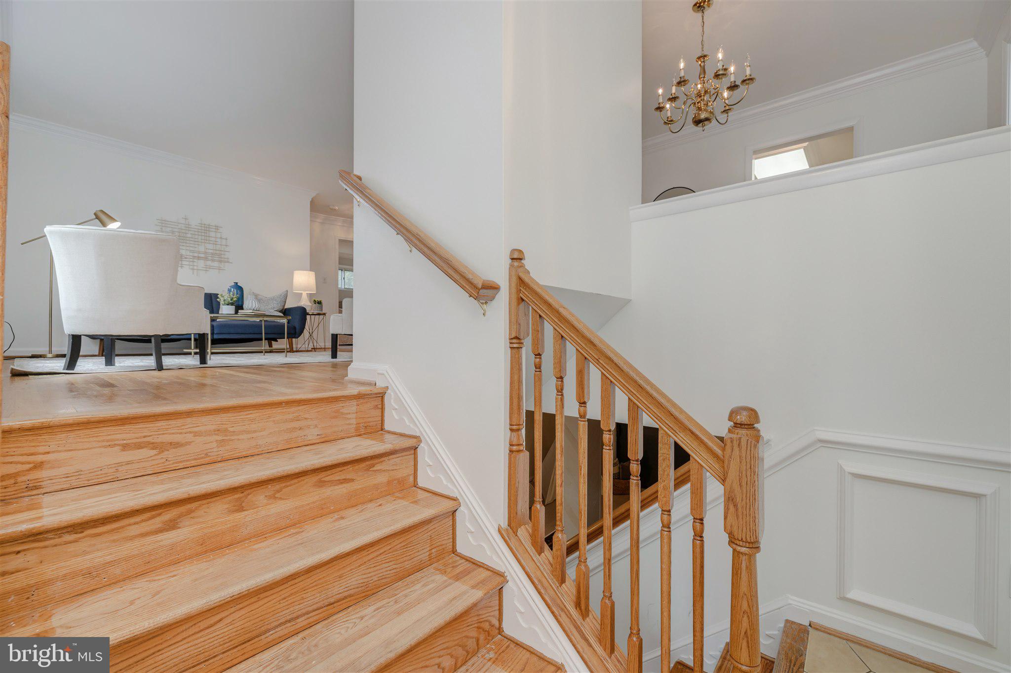 3907 Littleton Street Silver Spring, MD 20906 - Photo 27 of 49 stairs to 2 story foyer and down