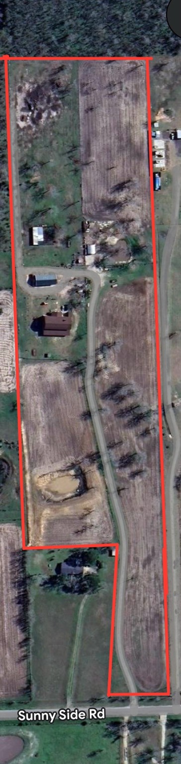 8570 Sunny Side Road Brookshire, TX 77423 - Photo 34 of 37 Outline of the land and house on google maps; buyer will need to purchase their own survey to verify measurements