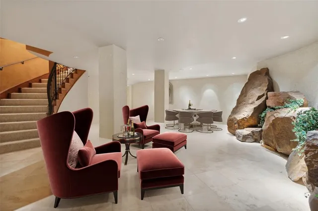 a room with furniture