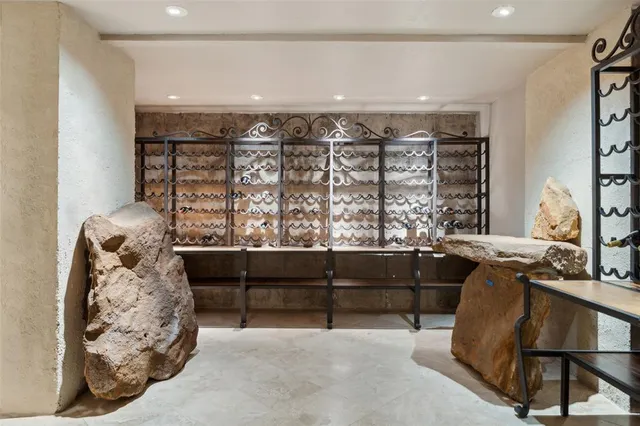 a view of a living room and dining room