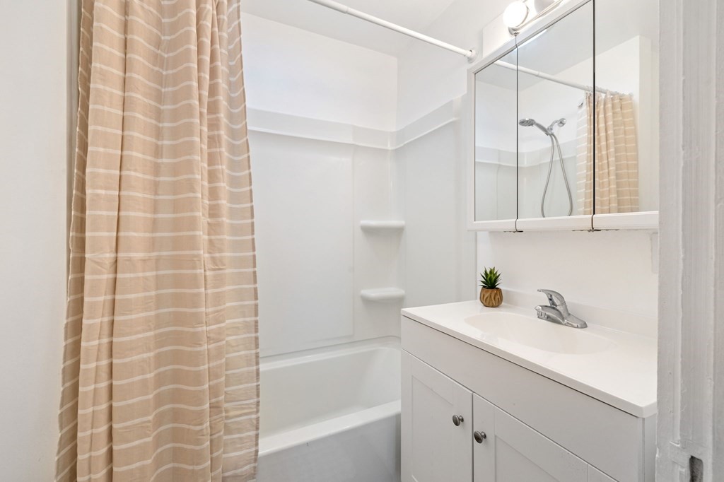 253 Mammoth Road Lowell, MA 01854 - Photo 36 of 42 a bathroom with a sink a vanity and shower