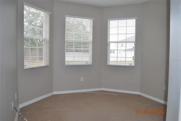 an empty room with a window