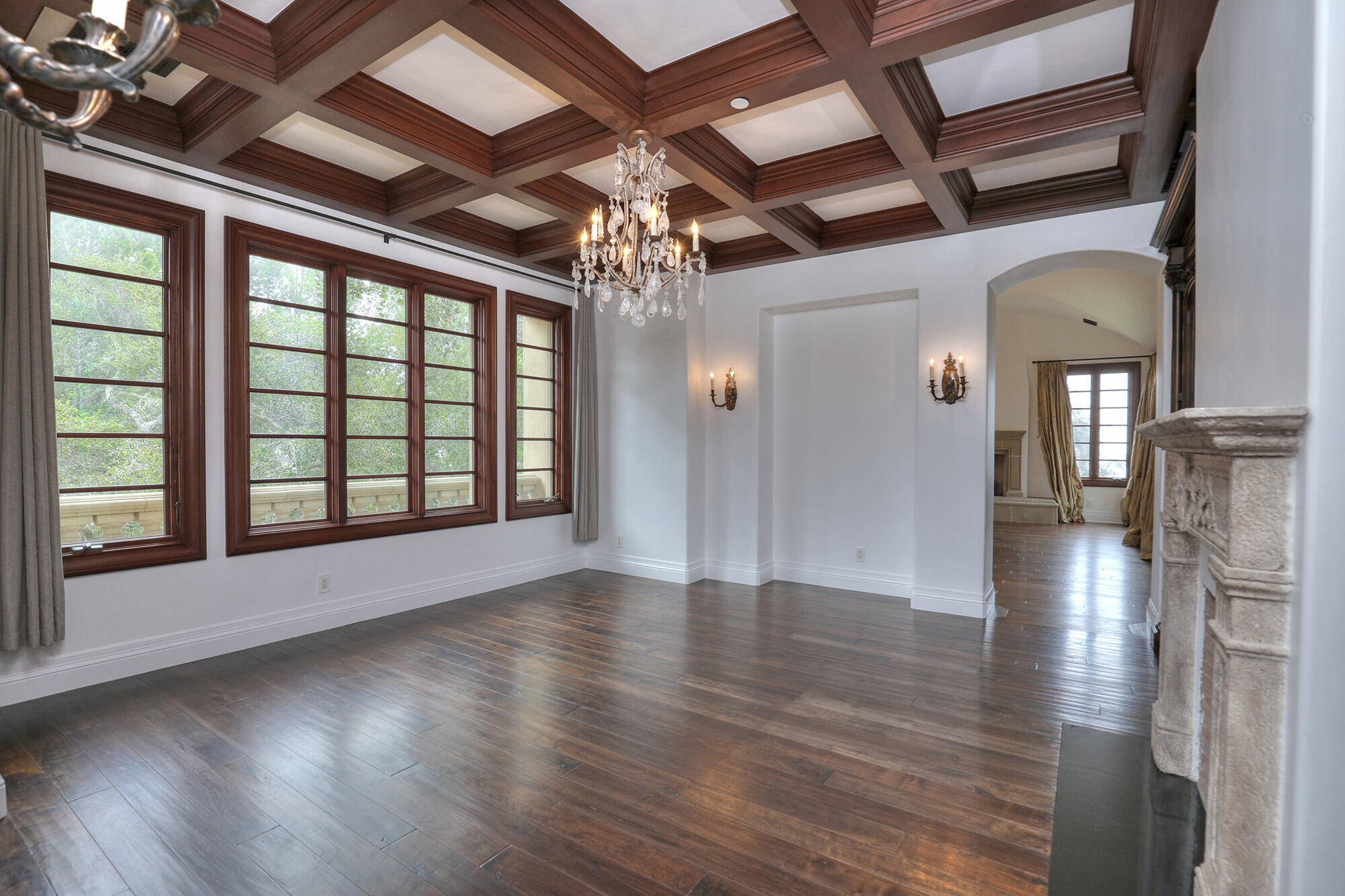 830 Park Lane Montecito, CA 93108 - Photo 17 of 40 a view of an empty room with wooden floor and a window