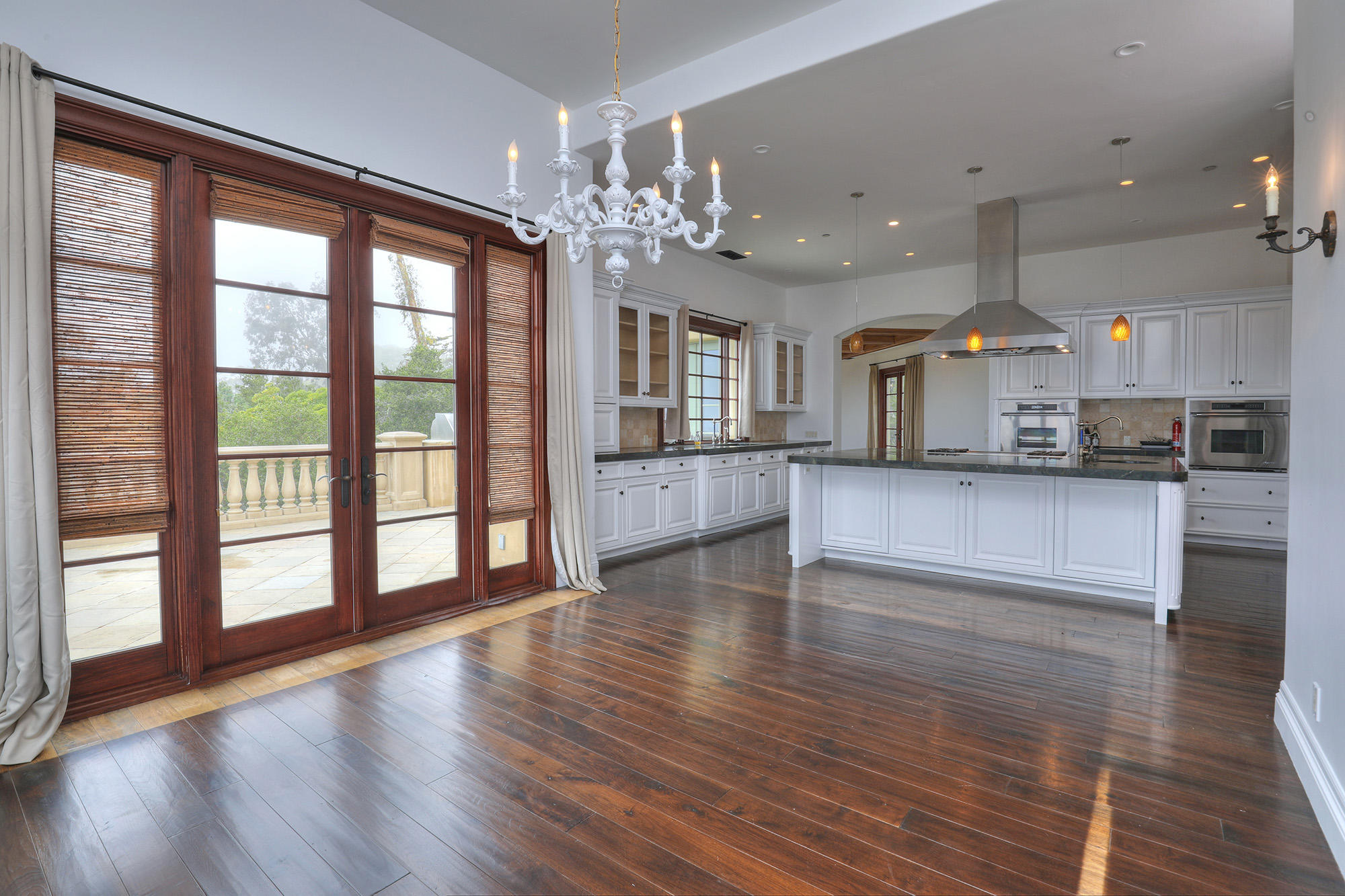 830 Park Lane Montecito, CA 93108 - Photo 20 of 40 a view of an empty room with kitchen and window