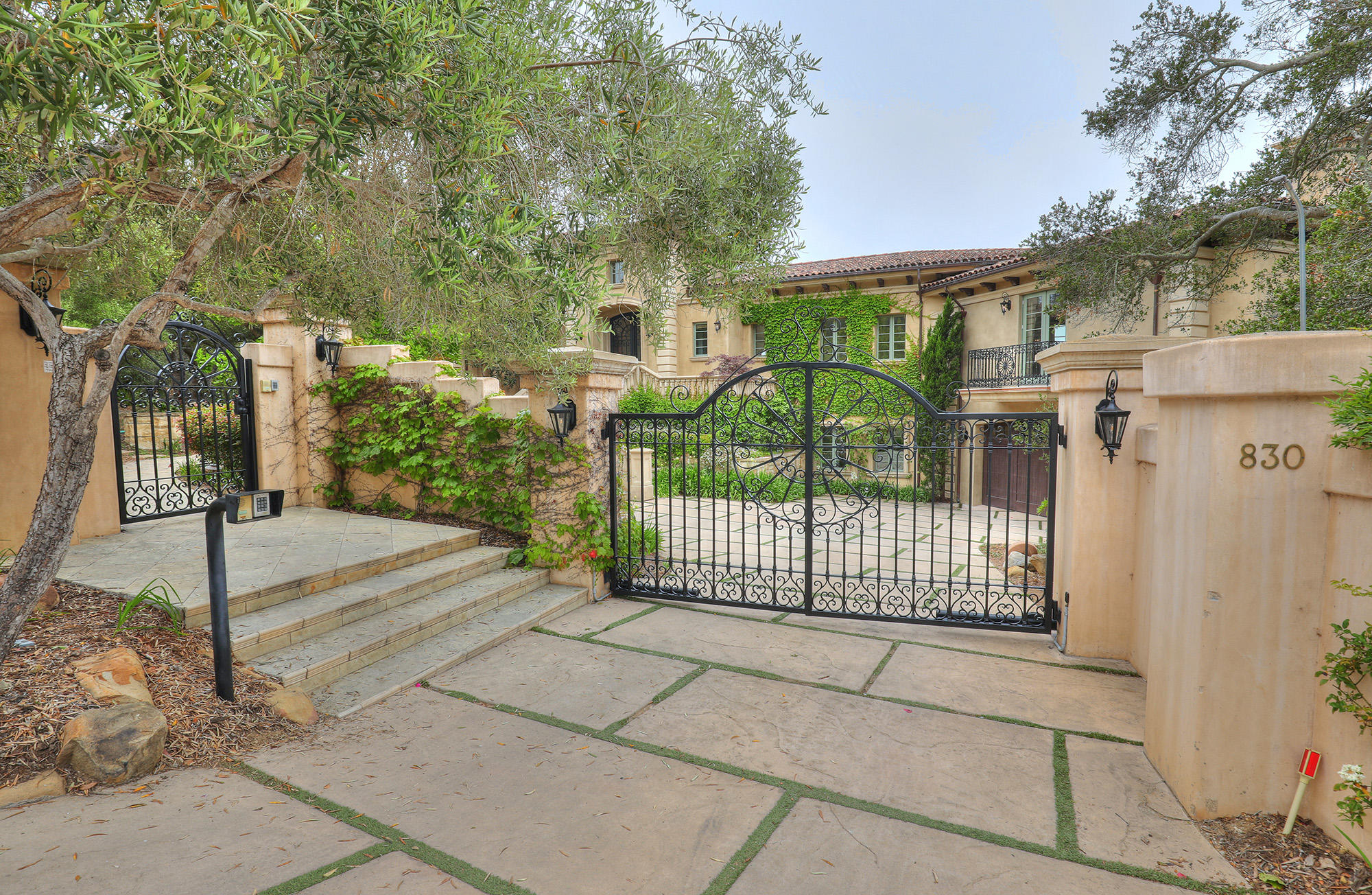 830 Park Lane Montecito, CA 93108 - Photo 39 of 40 a view of a wrought iron fences in front of house