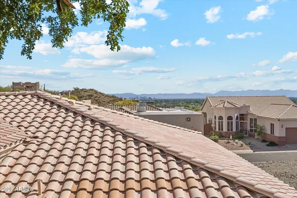 a view of a city from a terrace