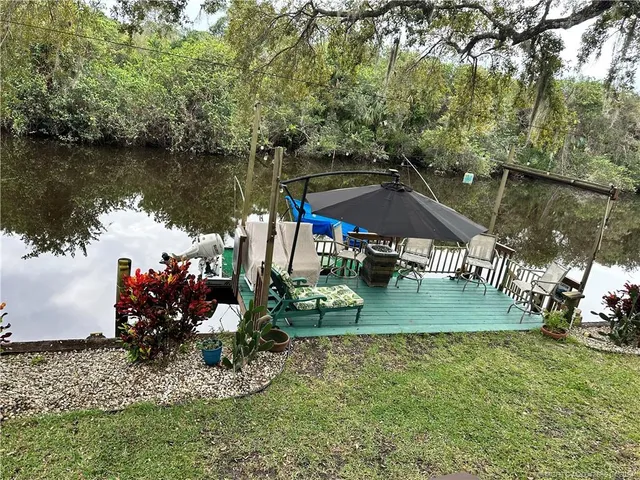 an outdoor space with seating