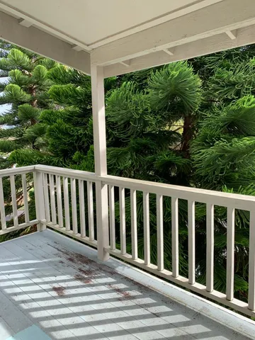 a view of a wooden deck