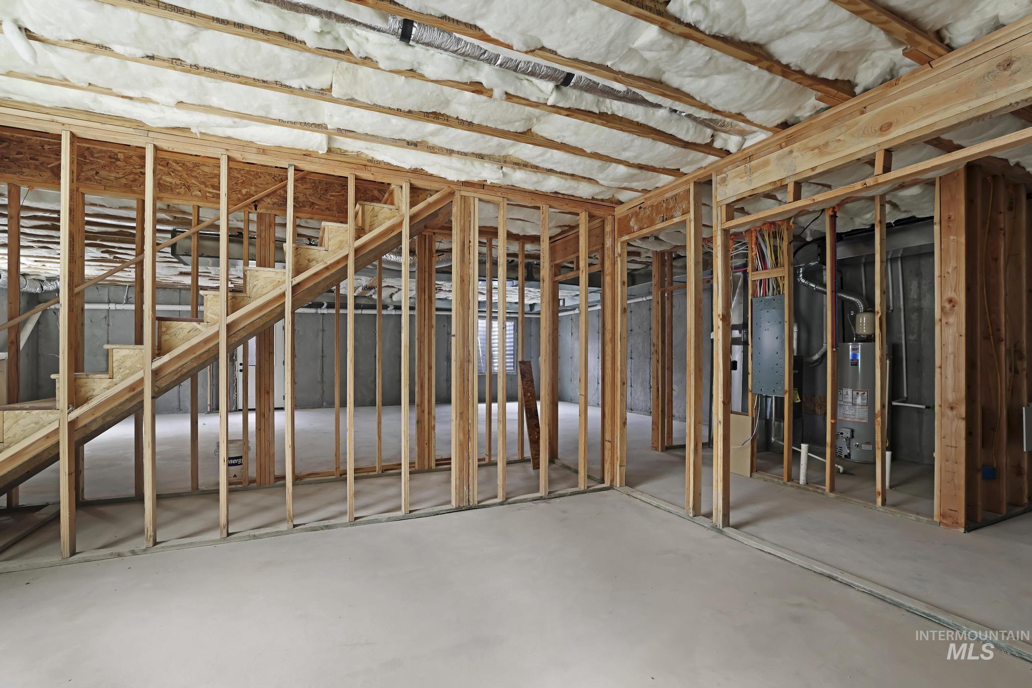 866 Quartz Road Kimberly, ID 83341 - Photo 37 of 48 Unfinished lower level featuring concrete flooring, exposed wood framing, and ceiling insulation