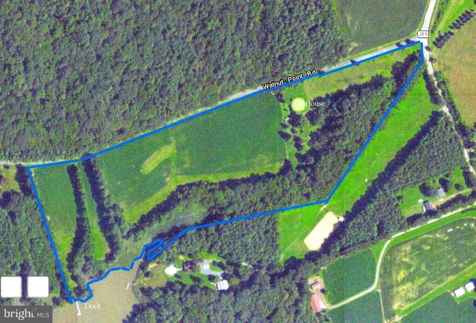 24445 Walnut Point Road Chestertown, MD 21620 - Photo 1 of 27 Aerial view of 30 acres, house & dock