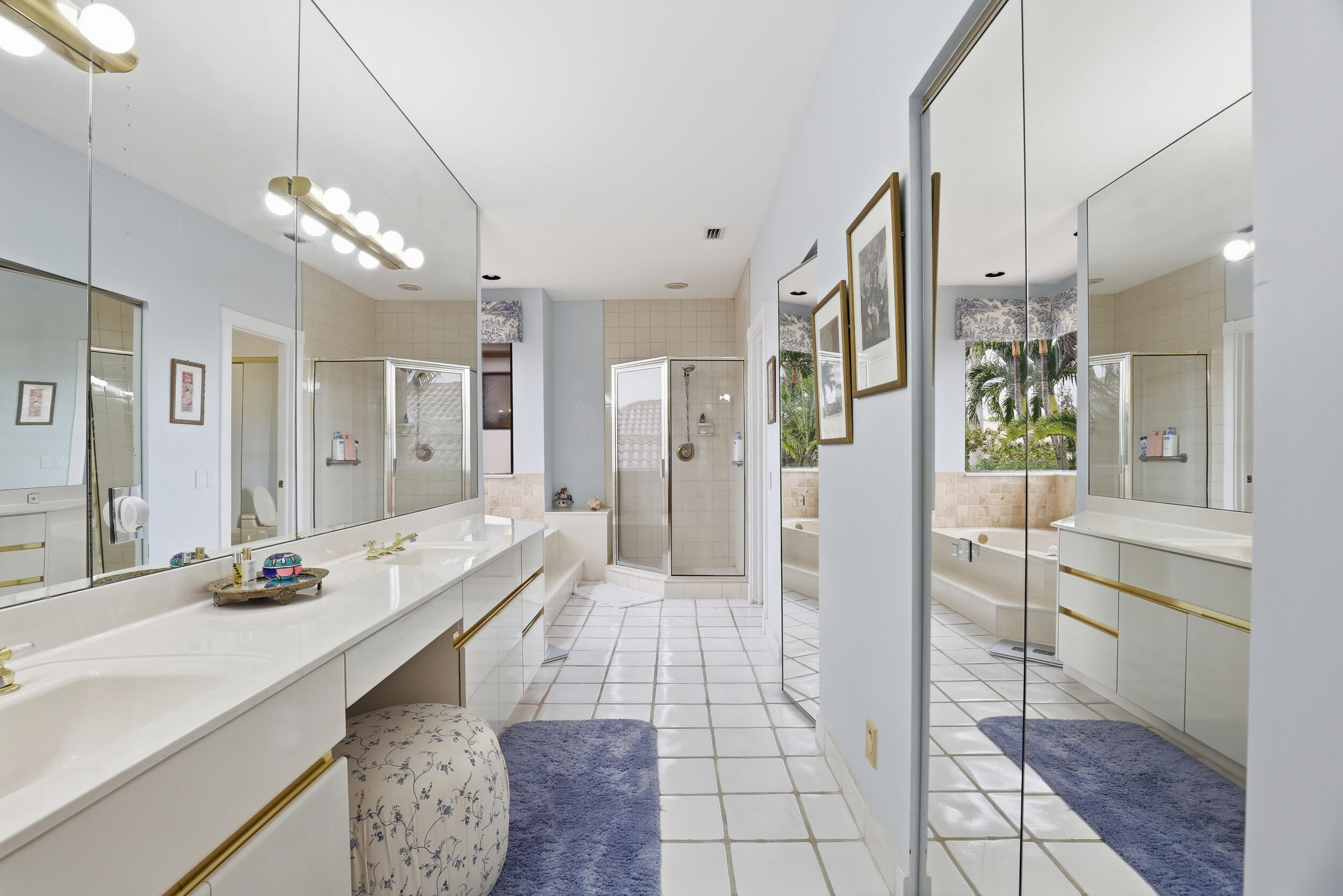 2248 Northwest 60th Street Boca Raton, FL 33496 - Photo 35 of 70 a large bathroom with a glass shower door and a sink