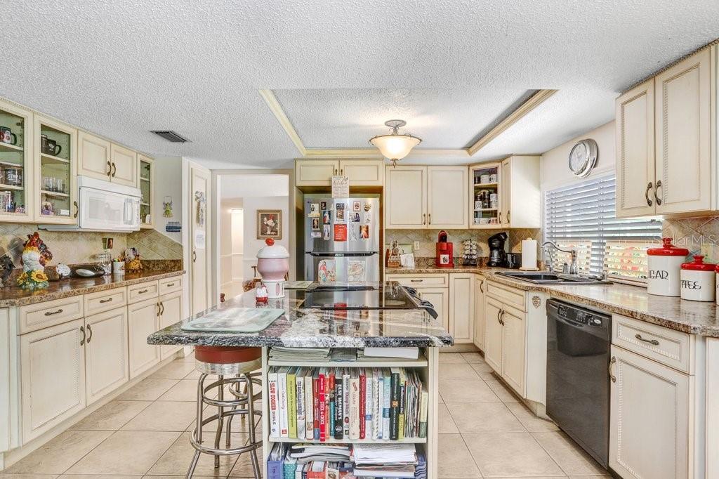 12600 Castleberry Court Bayonet Point, FL 34667 - Photo 28 of 52 a kitchen with stainless steel appliances kitchen island granite countertop a sink and cabinets