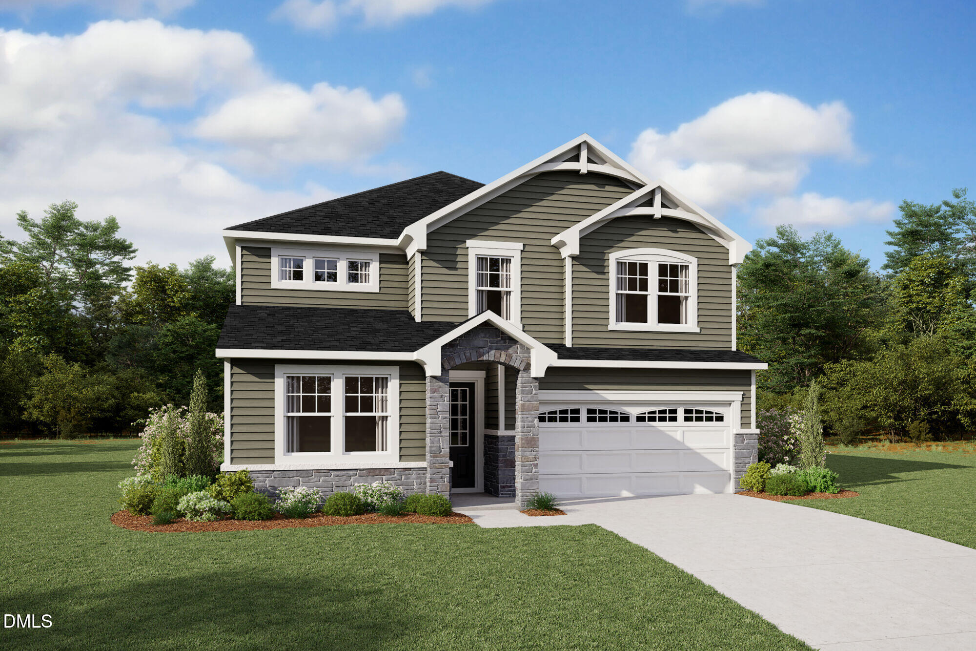 240 Yellow River Way Garner, NC 27529 - Photo 1 of 4 a front view of a house with a garden and yard
