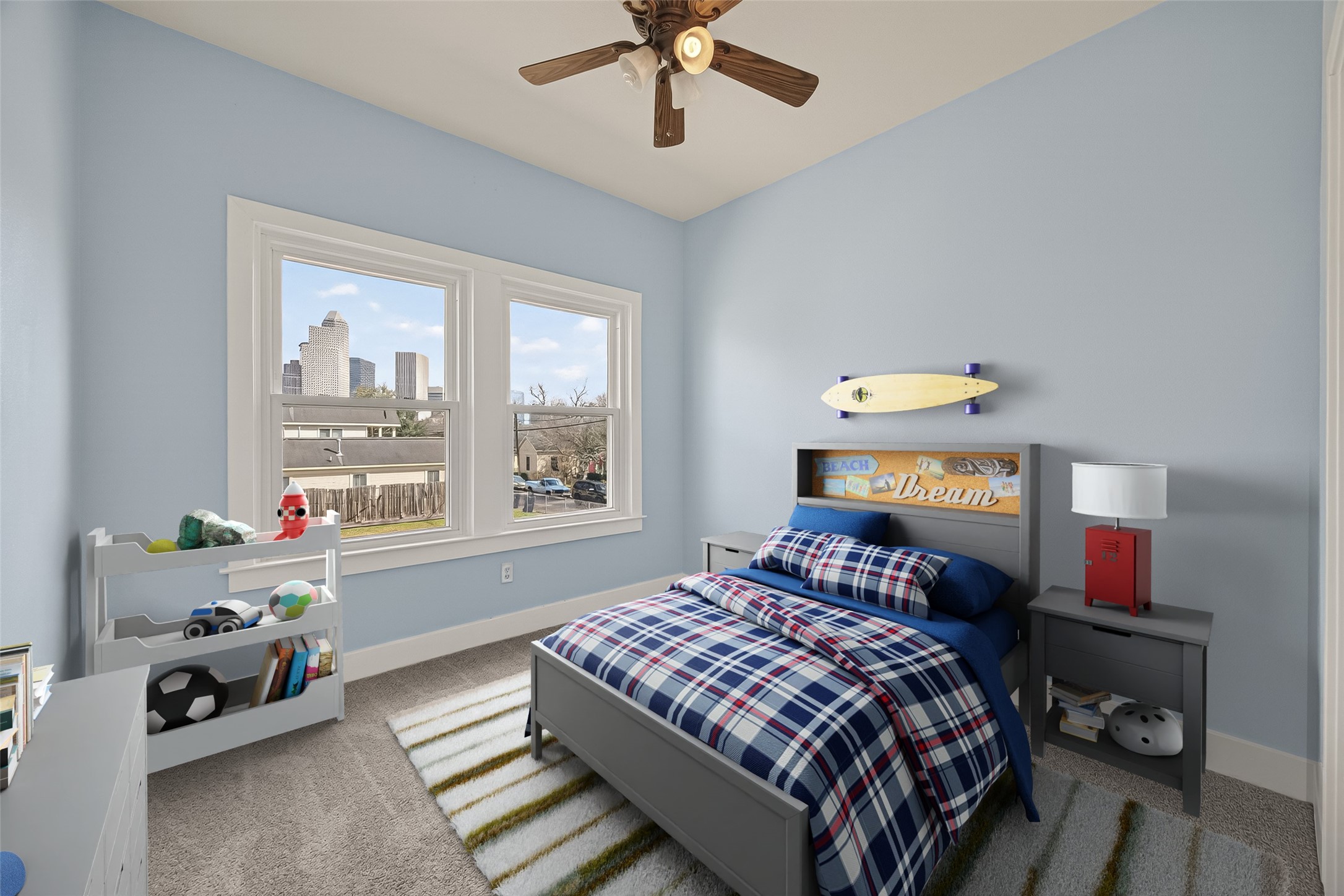 1620 Andrews Street Houston, TX 77019 - Photo 9 of 12 a bedroom with a bed and wooden floor