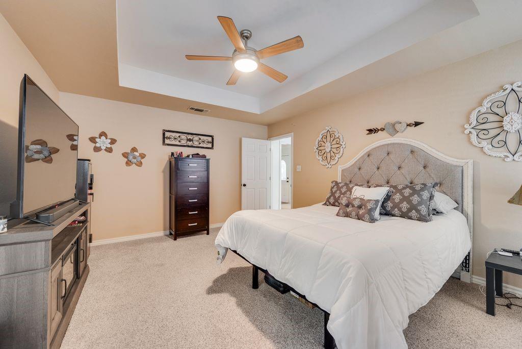 579 South Hitt Street Boyd, TX 76023 - Photo 21 of 34 Large Primary Bedroom with tray ceiling
