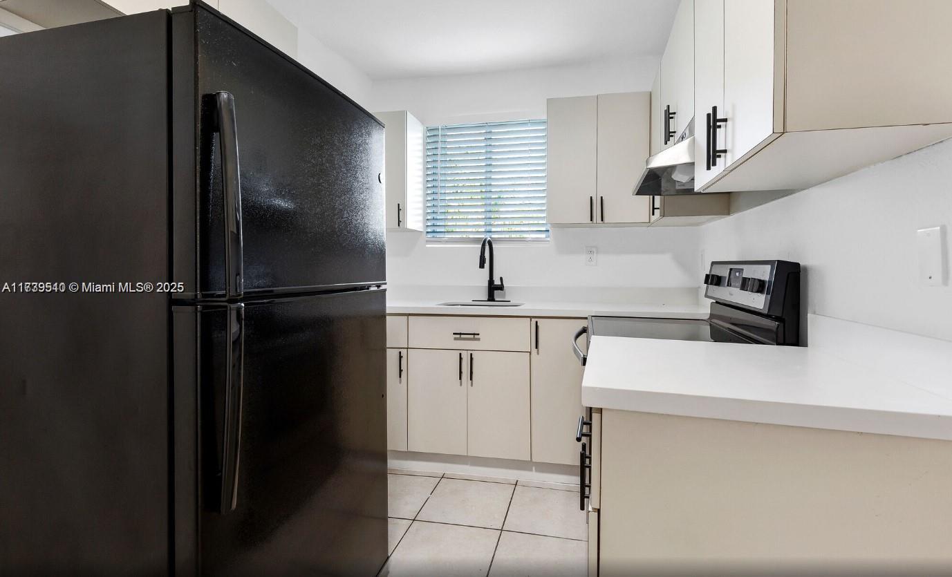 121 Northeast 55th Street Miami, FL 33137 - Photo 12 of 16 a kitchen with a refrigerator and a sink