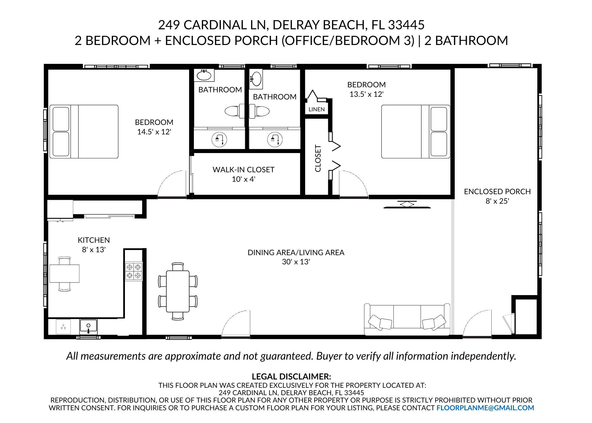 249 Cardinal Lane Delray Beach, FL 33445 - Photo 36 of 36 Floorplan