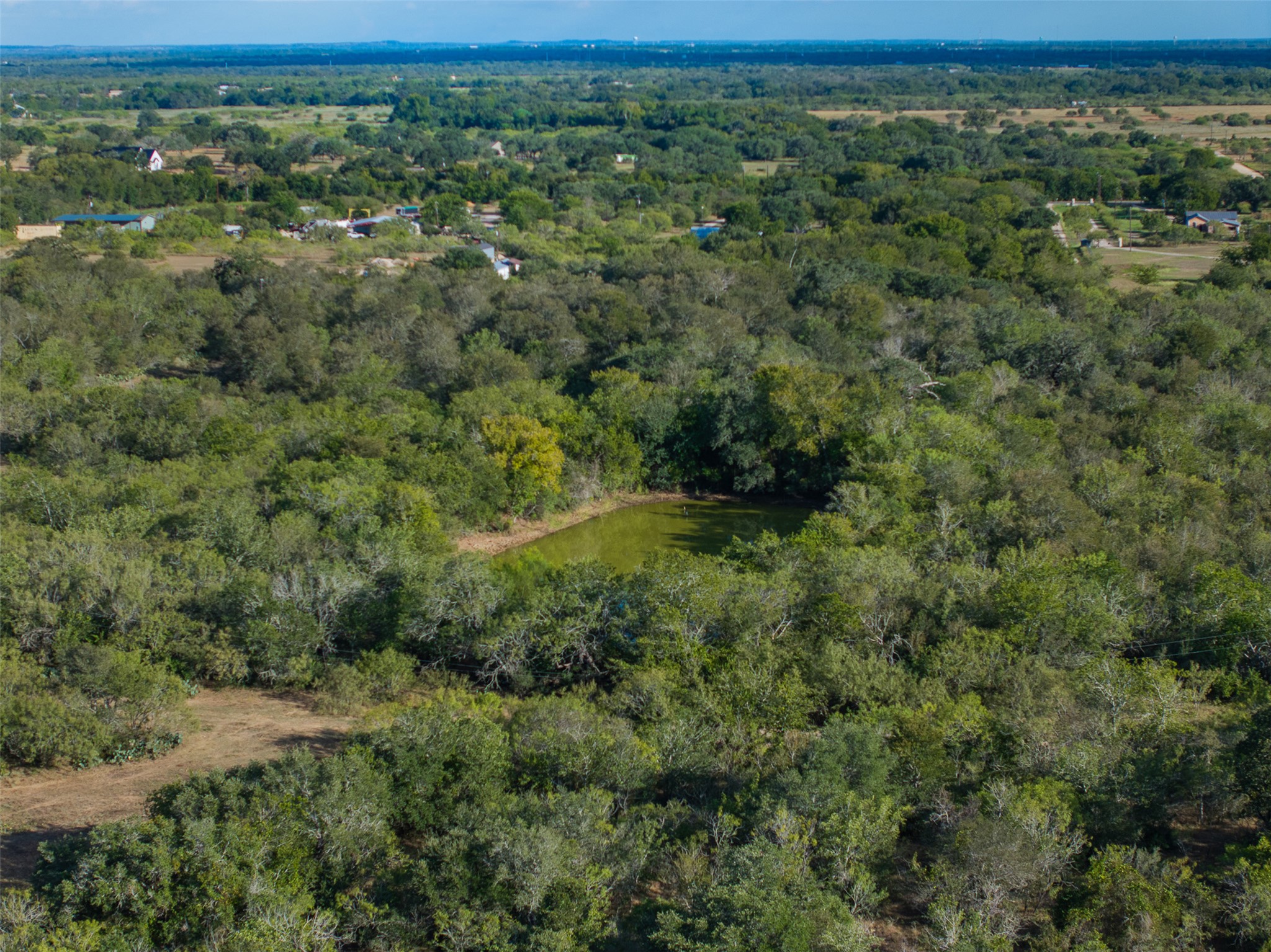 399 Seals Creek Road Lockhart, TX 78644 - Photo 32 of 40 Aerial overview of property's location with a forest