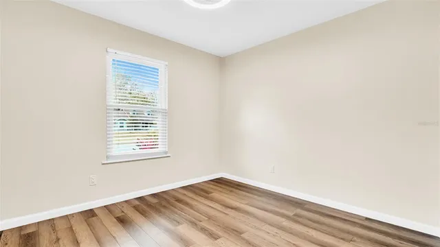 a back view of a backyard