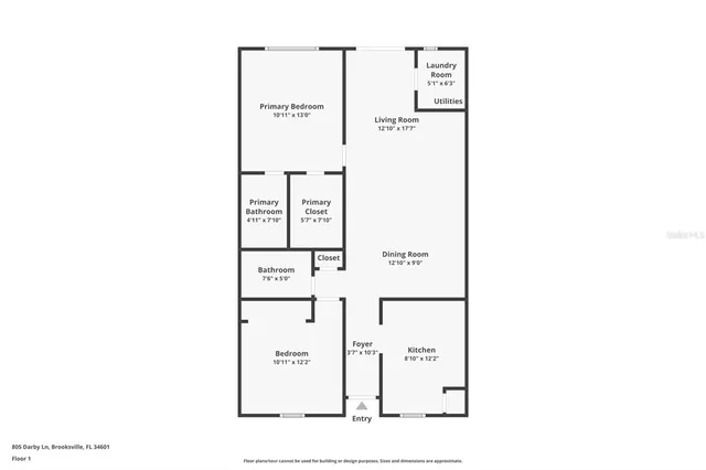 $198,898 | 805 Darby Lane, Brooksville, FL 34601