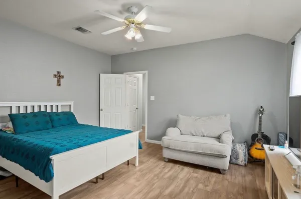 a living room with furniture and a couch