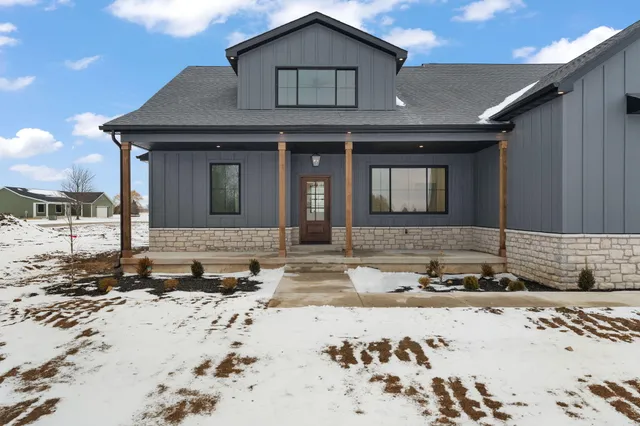 a front view of a house