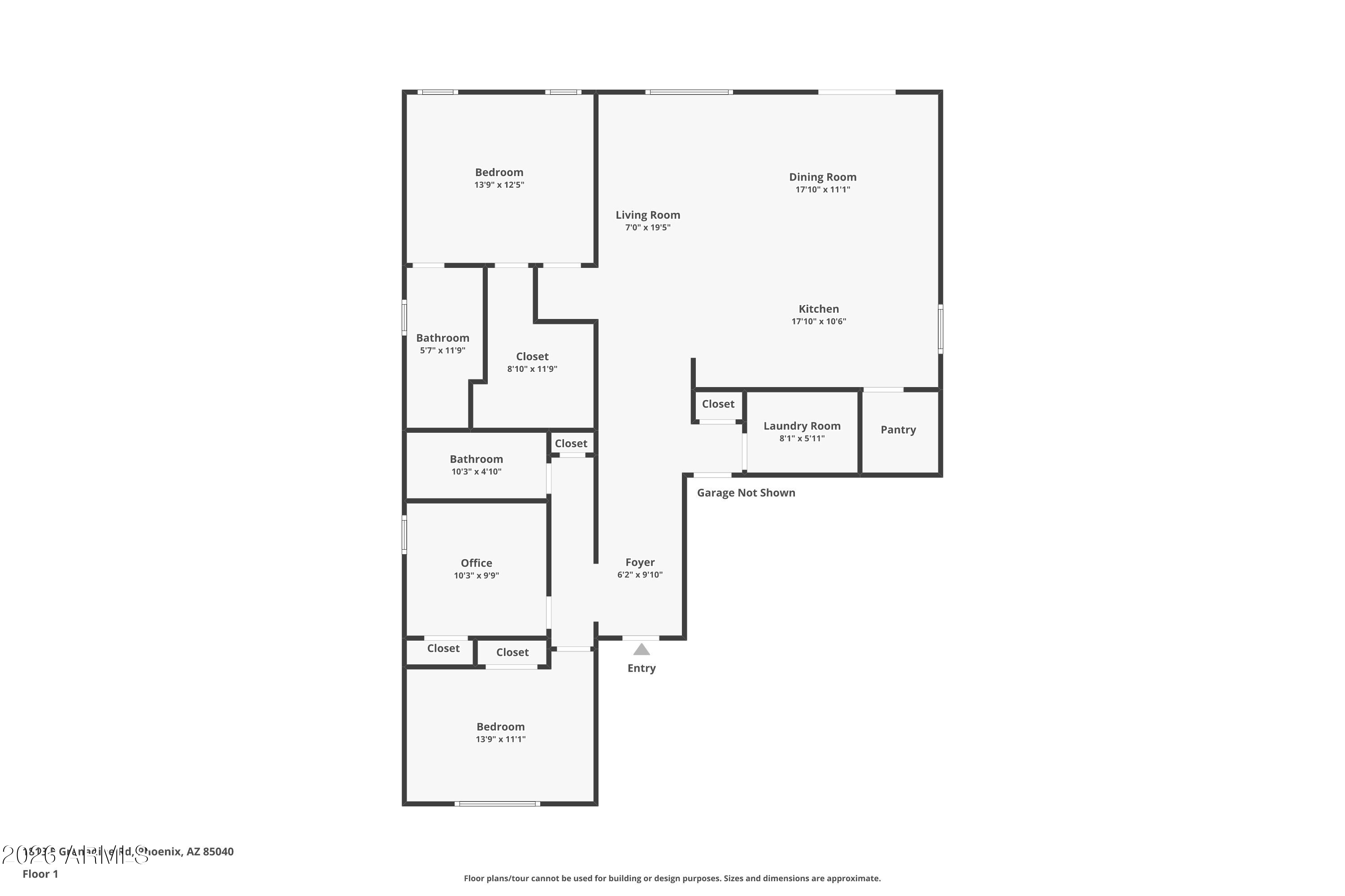 1813 Grenadine Road Phoenix, AZ 85040 - Photo 33 of 33 a picture of a floor plan
