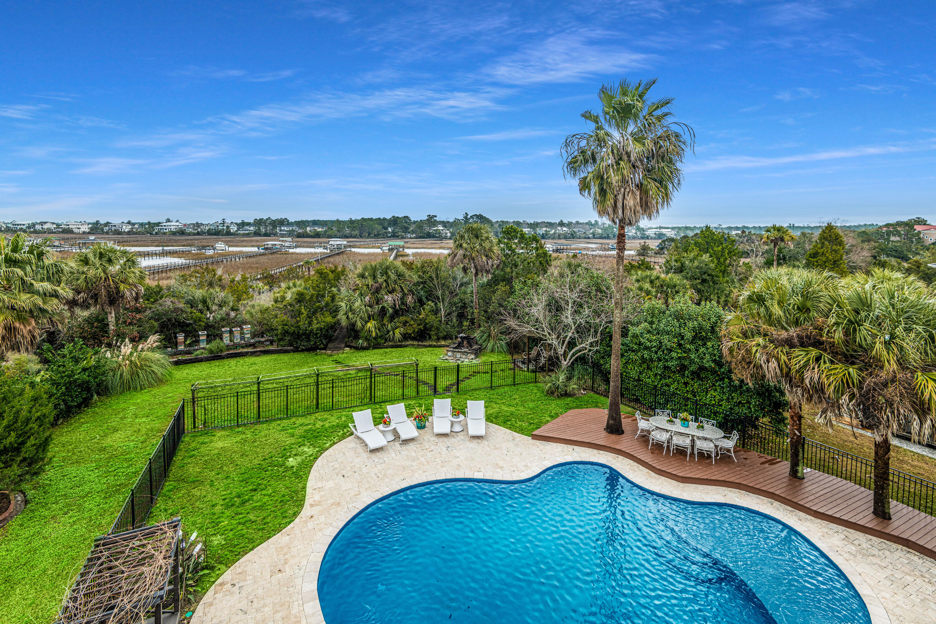 1368 Old Brickyard Road Mount Pleasant, SC 29466 - Photo 42 of 62 Aerial of pool and yard