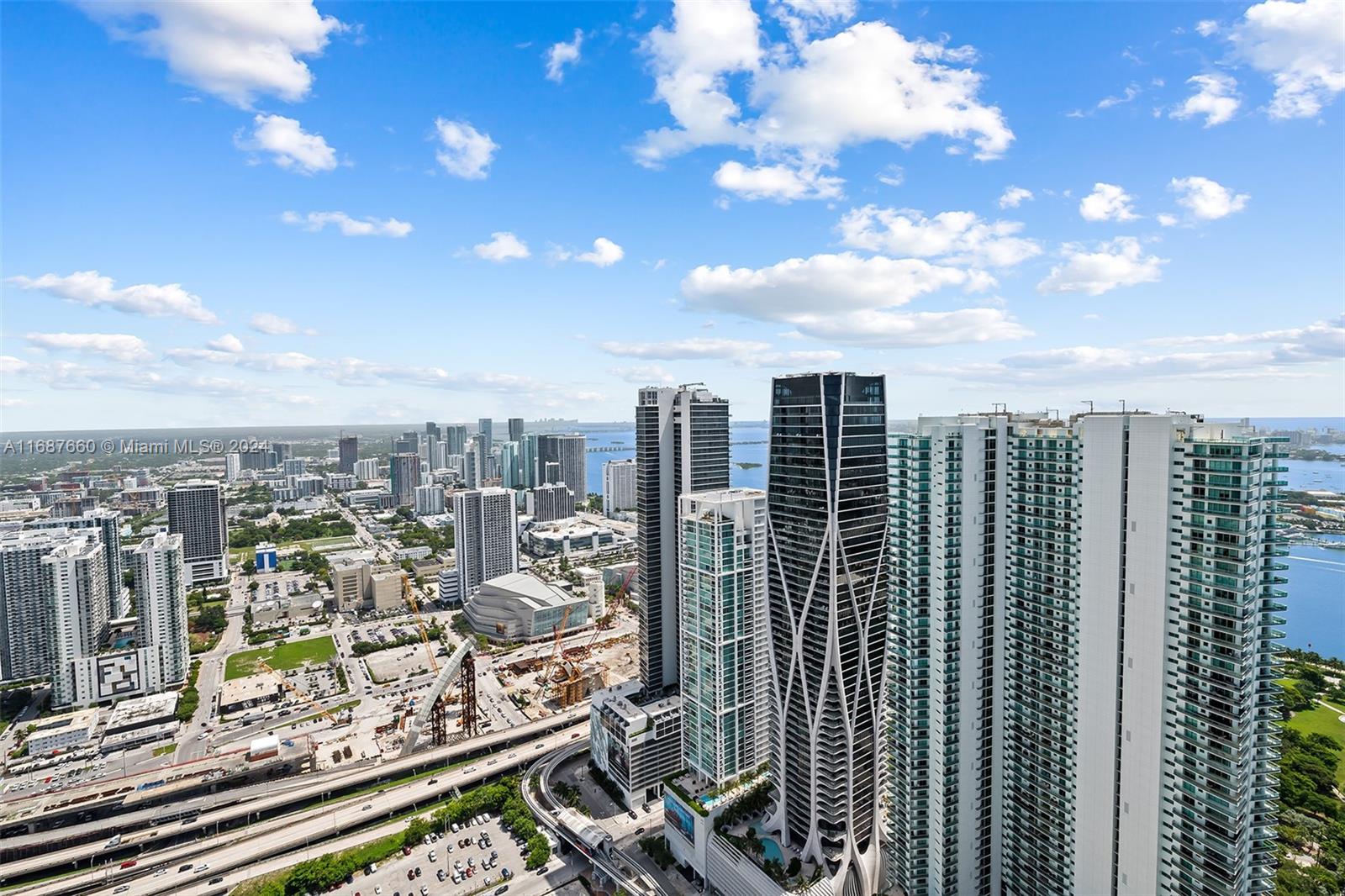 851 Northeast 1st Avenue, Unit PH5700 Miami, FL 33132 - Photo 50 of 91 a view of a city with tall buildings