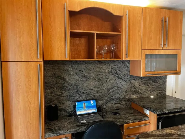 a living room with fireplace