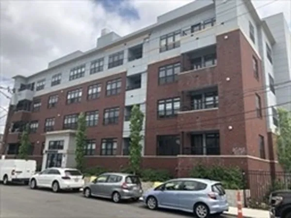 a car parked in front of a building
