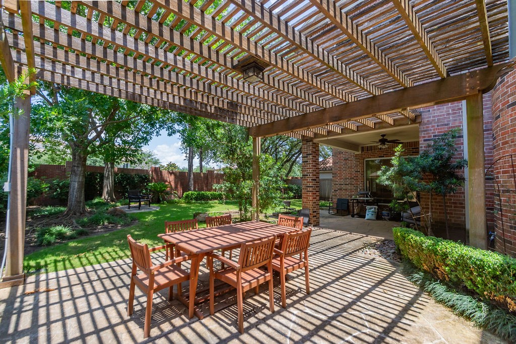 3011 Bonnebridge Way Boulevard Houston, TX 77082 - Photo 37 of 45 a view of yard with patio