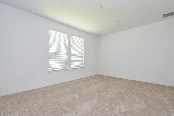 an empty room with a window