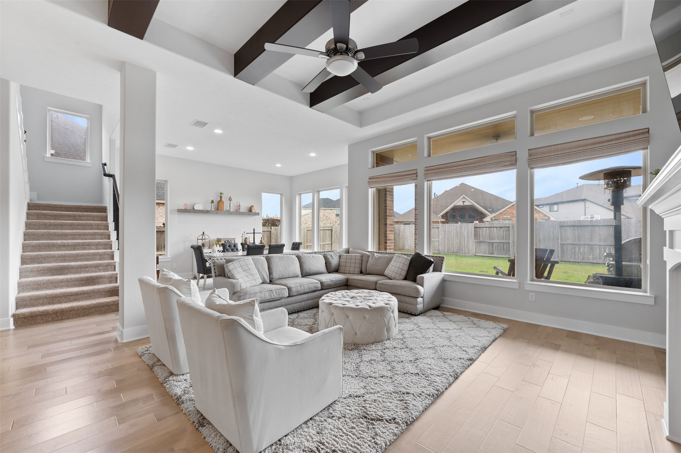 1102 McMurtry Ridge Drive Katy, TX 77494 - Photo 12 of 41 a living room with furniture and a large window