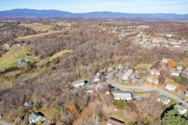 a view of city and mountain