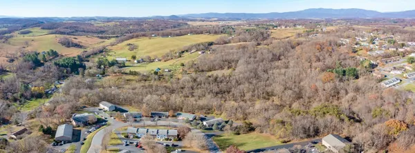 an aerial view of a city