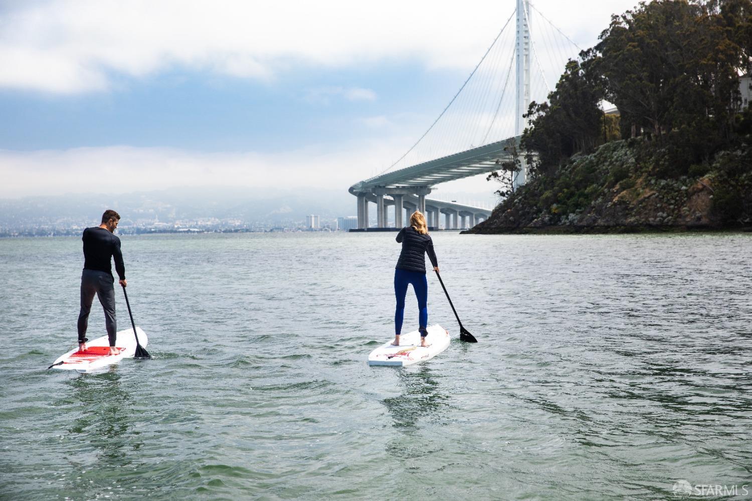 1 Bristol Court, Unit 521 San Francisco, CA 94130 - Photo 53 of 59 Conditions in Clipper Cove are perfect for swimming, paddle boarding and kayaking.