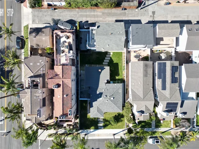 an aerial view of multiple house