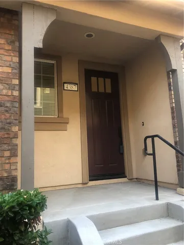 a front view of a house with entryway