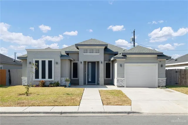 a front view of a house