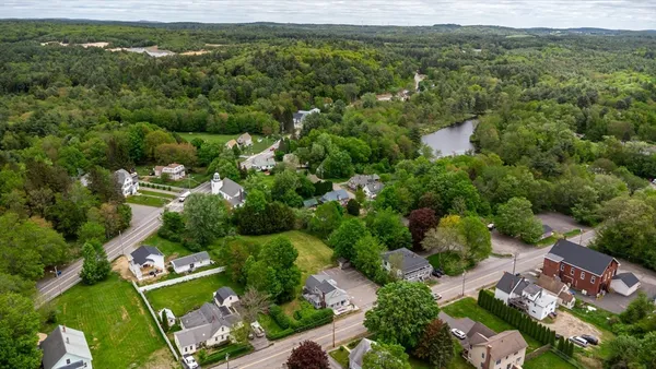 an aerial view of multiple house