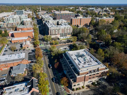 an aerial view of a city